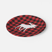 ムースバッファローチェックウィルダネスキャビン ペーパープレート (アングル)