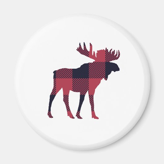 ムースバッファローチェックマウンテン マグネット (正面)