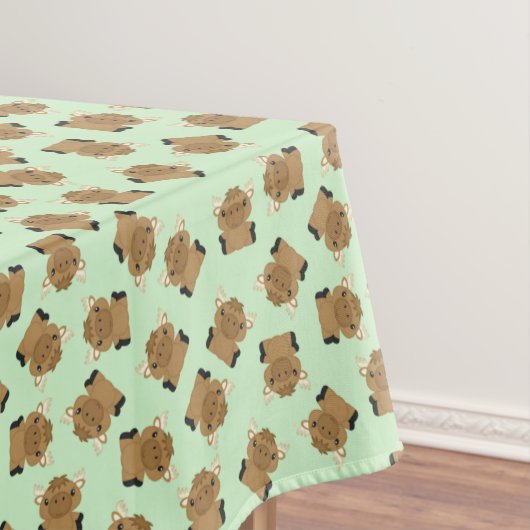 ムースバースデーパーティーグリーン テーブルクロス (インサイチュ)