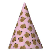 ムースバースデーパーティーピンク パーティーハット (右)