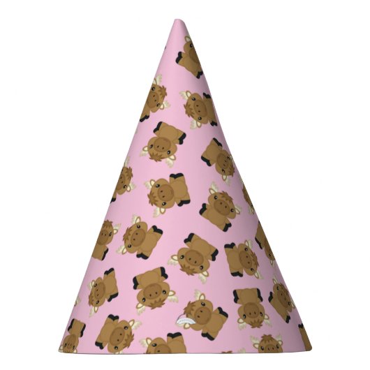 ムースバースデーパーティーピンク パーティーハット (右)