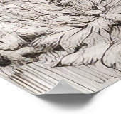 ムースピート自然プレーリースケッチスケッチスタイル ポスター (角)