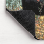 ムースフォレストツリーズパークアニマルワイルドライフアート マウスパッド (コーナー)