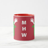 ムースヘッドアポップ・アートのートカスタムモノグラムマグズ マグカップ (中央)