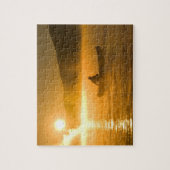 ムースヘッド湖の日の出にリリー湾にカヌーイング ジグソーパズル (縦)