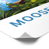 ムースヘッド湖メイン州 トラベル プリント (角)