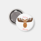 ムースヘッド_Iラブムージー マグネット (正面/裏面)