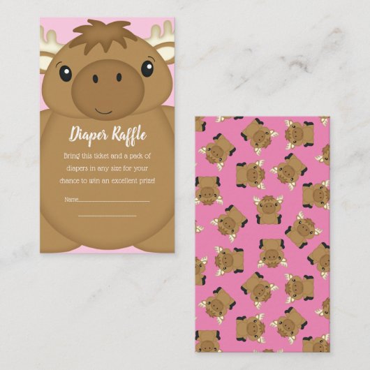 ムースベイビーシャワーウッドランド エンクロージャーカード (正面/裏面)