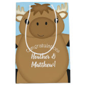 ムースベイビーシャワーブルーボーイ ミディアムペーパーバッグ (正面)