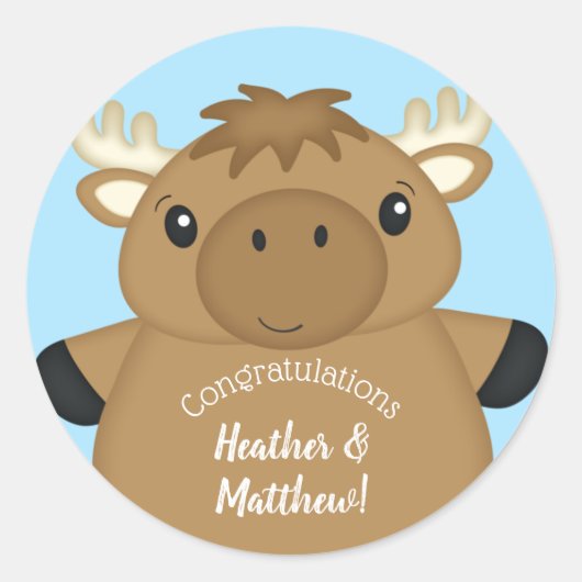 ムースベイビーシャワーブルー ラウンドシール (正面)