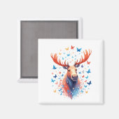 ムースベク絵を描トル愛らしいおもしろい遊動物 マグネット (正面/裏面)