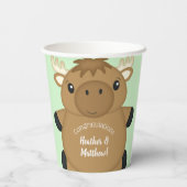 ムースベビーシャワーグリーン 紙コップ (裏面)