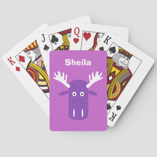 ムースポップ・アートのヘッドアカスタムートモノグラ遊ムのカード トランプ (裏面)