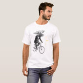 ムースライダーのミニマルアニマルイラスト Tシャツ (正面フル)