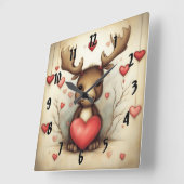 ムースラブ1 スクエア壁時計 (傾斜)