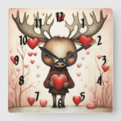 ムースラブ3 スクエア壁時計 (正面)