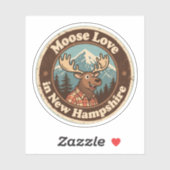 ムースラブ_ニューハンプシャーウッドランドアートワーク シール (シート)