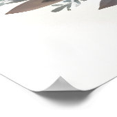 ムースヴィンテージ動物自然森林花アート ポスター (角)