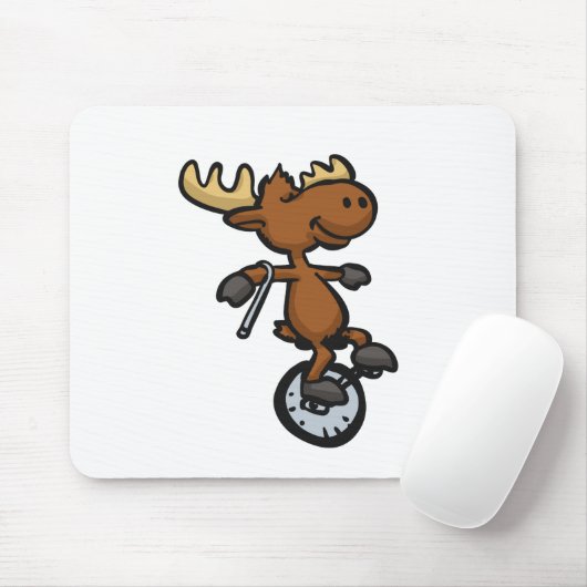 ムース乗用一輪車 |背景色の選択 マウスパッド (マウス)