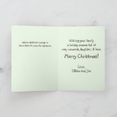 ムース予測できなラビットフォレストウィンターシーンクリスマス カード (内部)