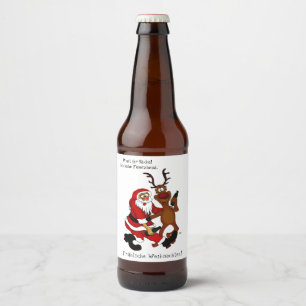 ムース付きサンタクロース – Happy Christmas ビールラベル