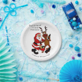 ムース付きサンタクロース – Happy Christmas ペーパープレート (パーティー)