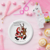 ムース付きサンタクロース – Happy Christmas ペーパープレート (パーティー)