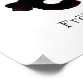 ムース付きサンタクロース – Happy Christmas ポスター (角)