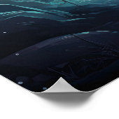 ムース威厳のある(エルク)バイクリークのワイルドファイア背景 ポスター (角)