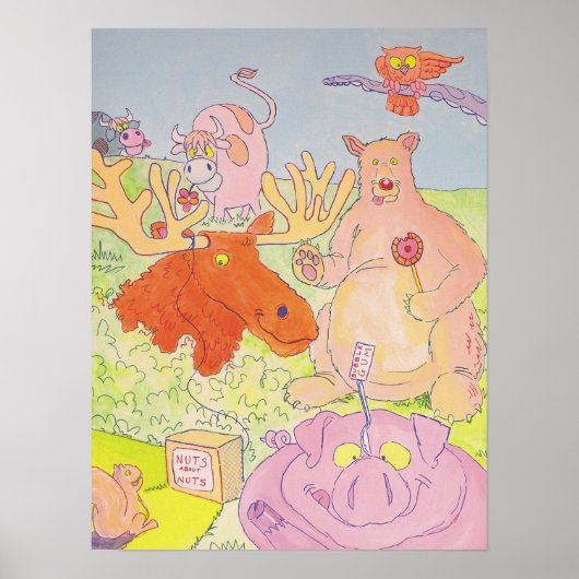 ムース氏と友人(トリプチチの一部1) ポスター (正面)