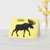 ムース漫画イラストレーション カード (黄色い花)