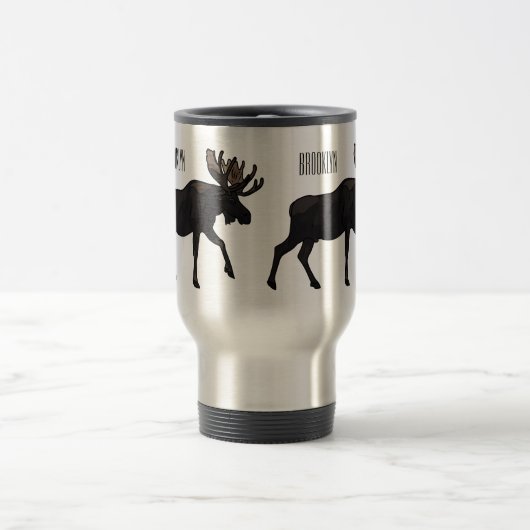 ムース漫画イラストレーション トラベルマグ (中央)