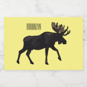 ムース漫画イラストレーション フードラベル (シングルラベル)