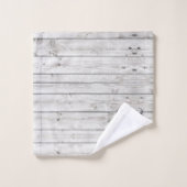 ムース灰色の木目パタパーソナライズされたーン バスタオルセット (ウォッシュタオル)