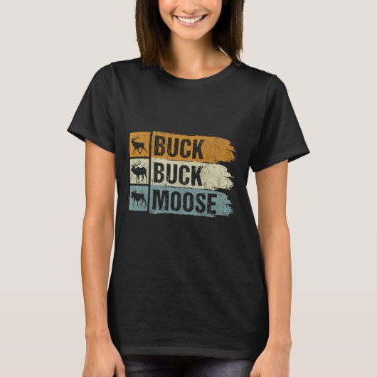 ムース狩りバックバックムース Tシャツ (正面)