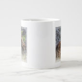 ムース生まれたばかりのカーフカーフの母親のナッツリング ジャンボコーヒーマグカップ (正面)