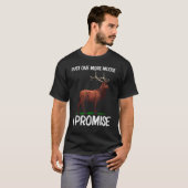 ムース男性へウィメンエルクディアアニマルムース Tシャツ (正面フル)