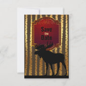 ムース素朴とゴールデン《植物》アスペンの木結婚々 セーブザデート (正面)