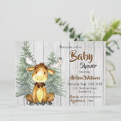 ムース素朴ベビーシャワー招待状 招待状 (スタンド正面)