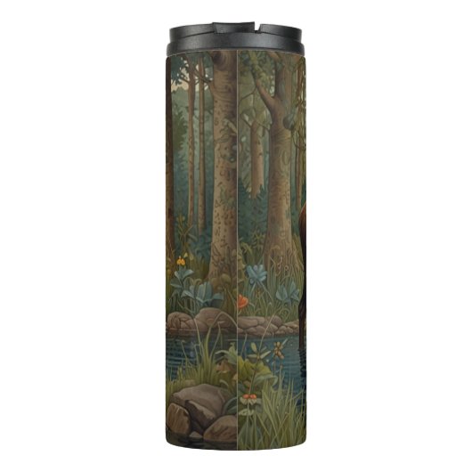 ムース素朴ボホ森林林の緑 タンブラー (裏面)
