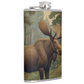 ムース素朴ボホ森林林の緑 フラスク (右)