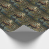 ムース素朴ボホ森林森林緑化芸術 ラッピングペーパー (角)