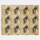 ムース素朴ワイルドライフフリースブランケットキャビンデコール フリースブランケット (正面(横))