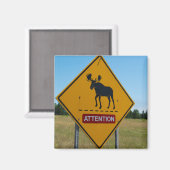 ムース警告標識 マグネット (正面/裏面)