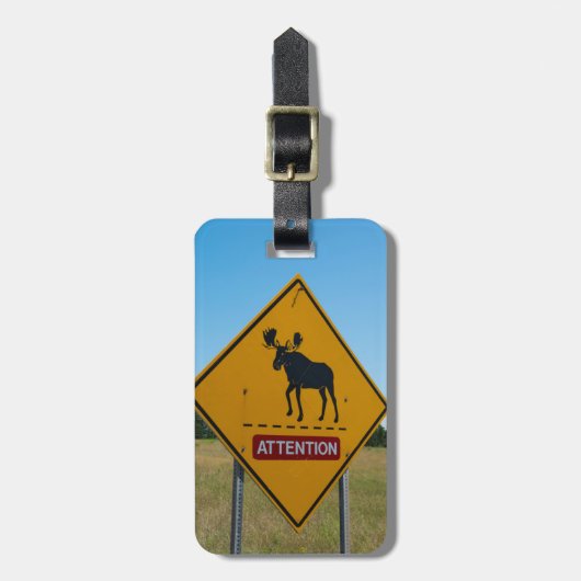 ムース警告標識 ラゲッジタグ (正面縦)
