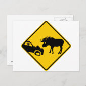 ムース警告標識from Gros Morne National Park ポストカード (正面/裏面)