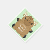 ムース赤ちゃんシャワー スタンダードカクテルナプキン (角)