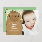 ムース赤ちゃんシャワー ポストカード (正面/裏面)