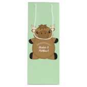 ムース赤ちゃんシャワー ワインギフトバッグ (正面)