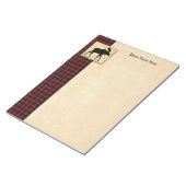 ムース赤黒チェッ縁どク ノートパッド (アングル)